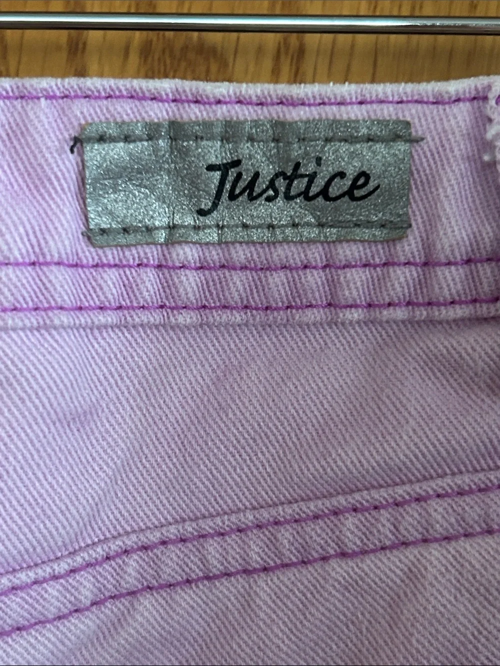 Justice Girls' Ombre Purple Denim Shorts Sz 8S
